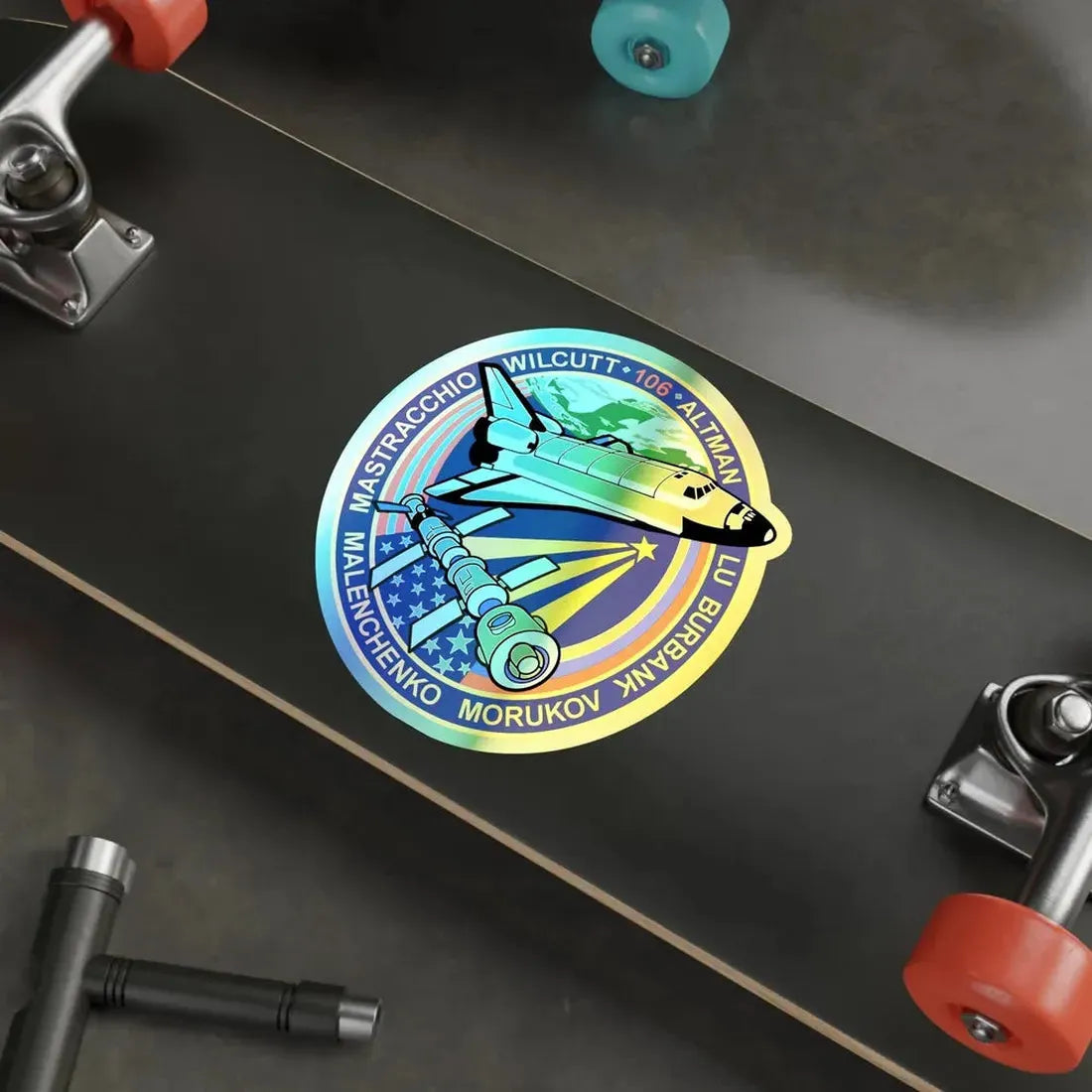 STS 106 (NASA) Holographic STICKER Die-Cut Vinyl Decal - The Sticker Space