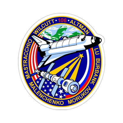 STS 106 Patch NASA STICKER Vinyl Die-Cut Decal 3 Inch - The Sticker Space