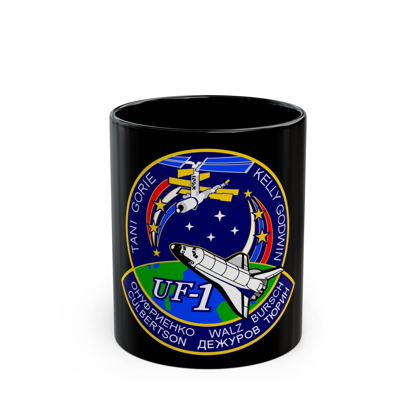 STS 108 (NASA) Black Coffee Mug-11oz-The Sticker Space