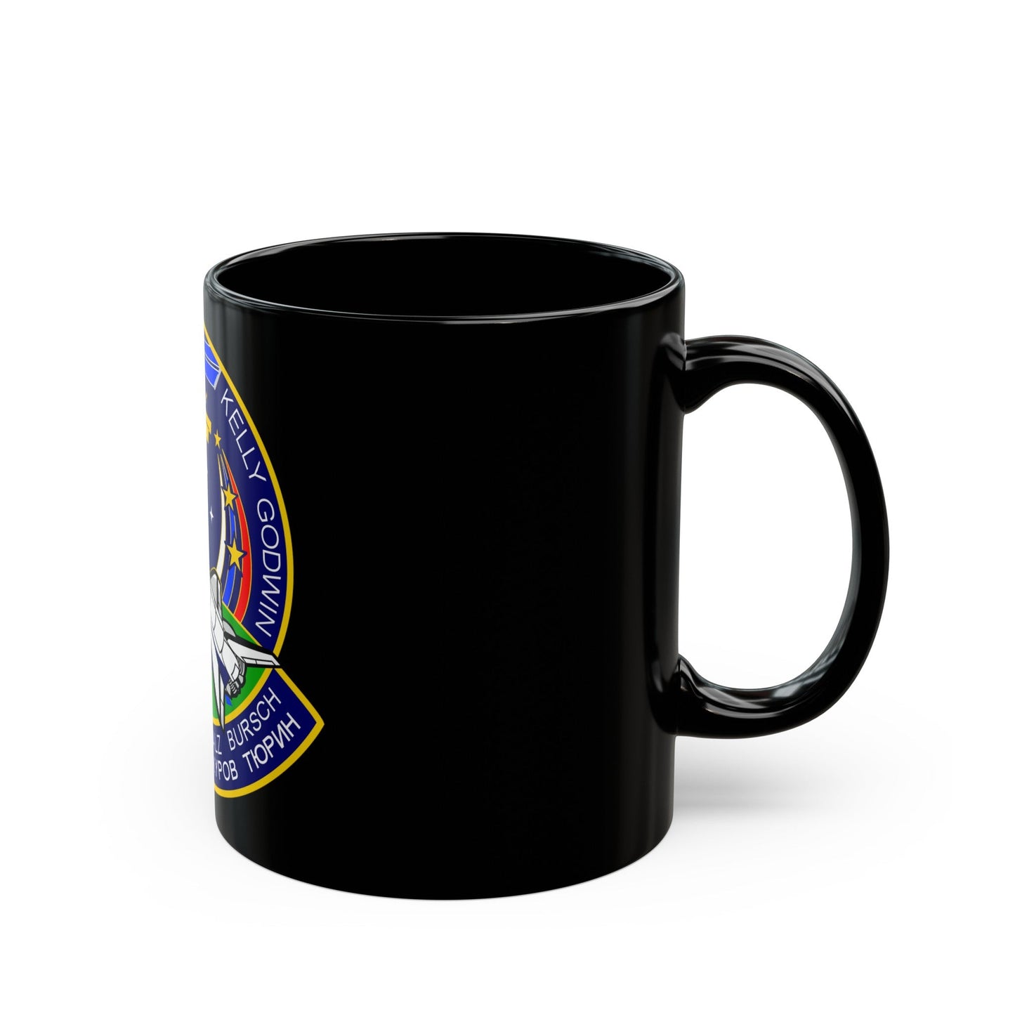 STS 108 (NASA) Black Coffee Mug-The Sticker Space