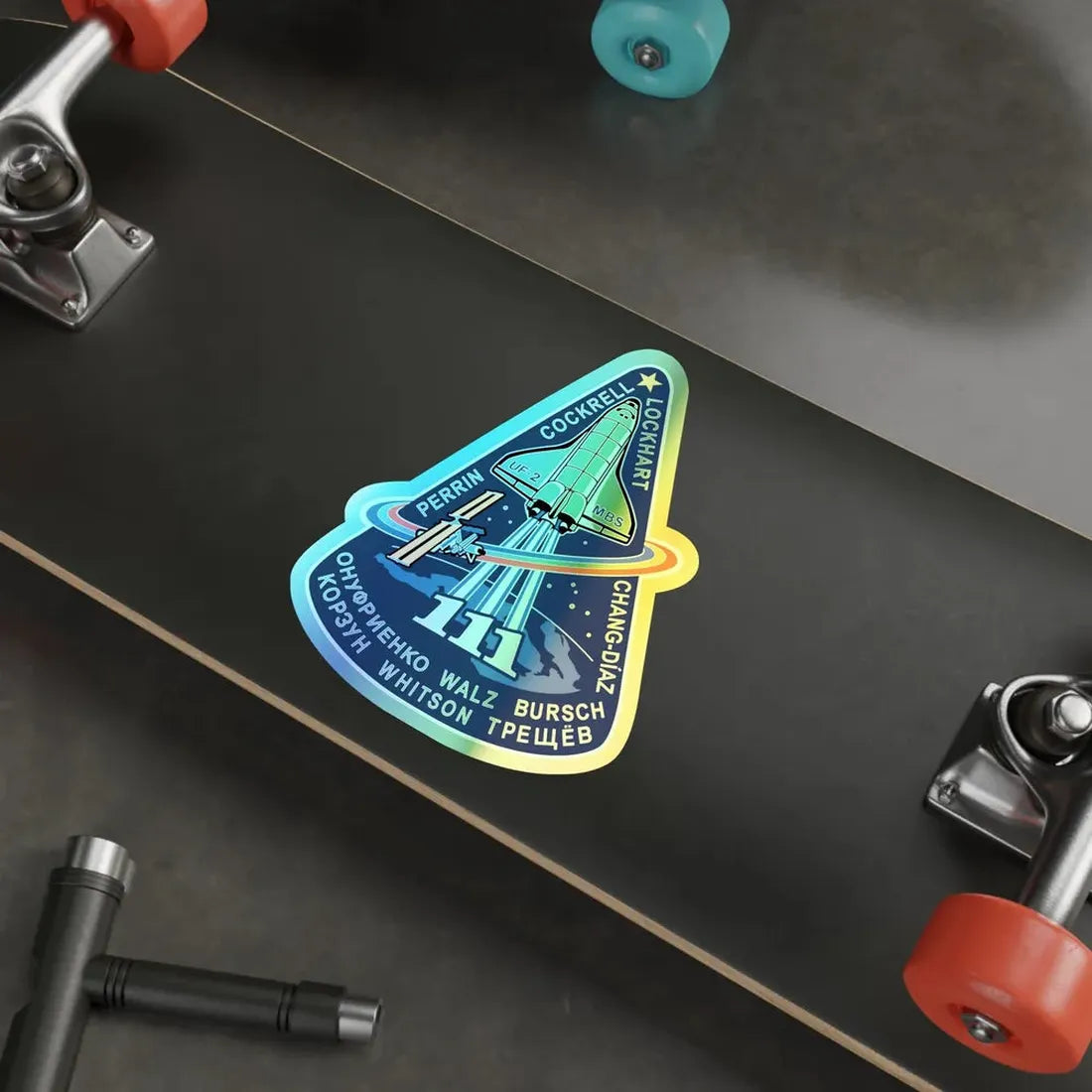 STS 111 (NASA) Holographic STICKER Die-Cut Vinyl Decal - The Sticker Space
