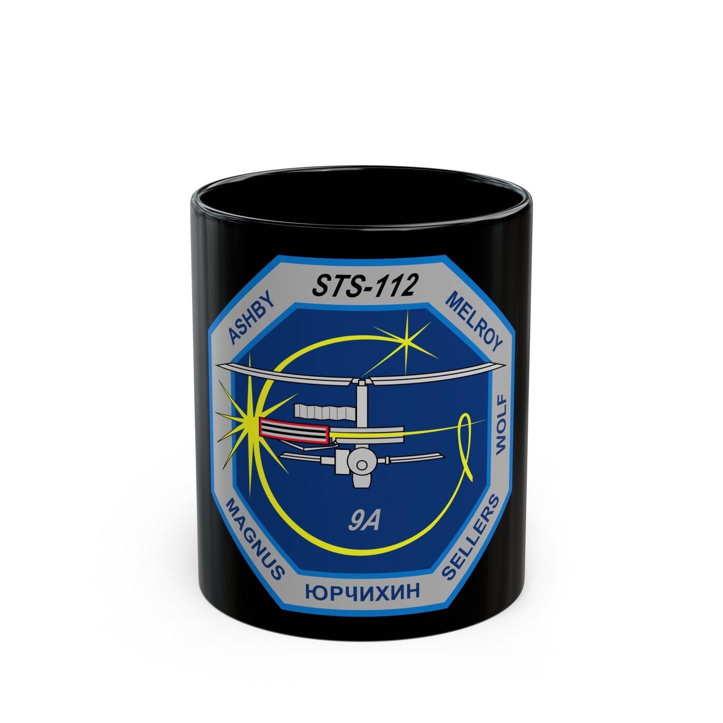 STS 112 (NASA) Black Coffee Mug-11oz-The Sticker Space