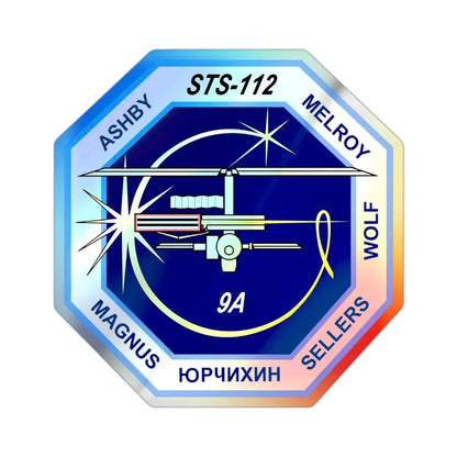 STS 112 (NASA) Holographic STICKER Die-Cut Vinyl Decal 2 Inch Holographic - The Sticker Space