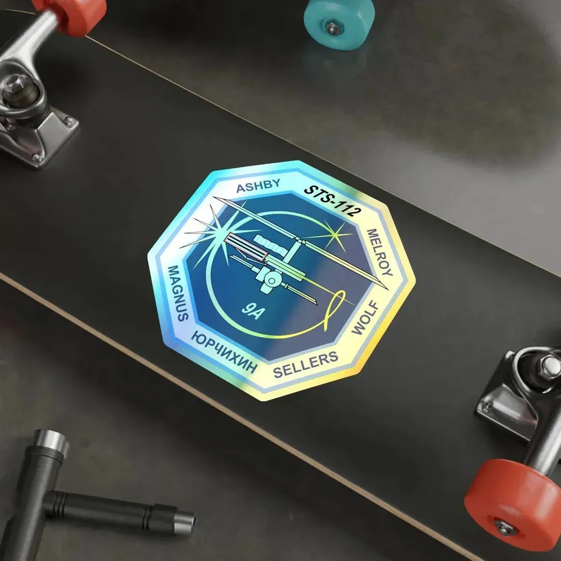 STS 112 (NASA) Holographic STICKER Die-Cut Vinyl Decal - The Sticker Space