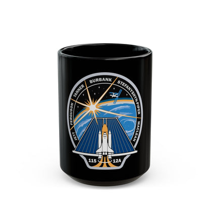 STS 115 (NASA) Black Coffee Mug-15oz-The Sticker Space