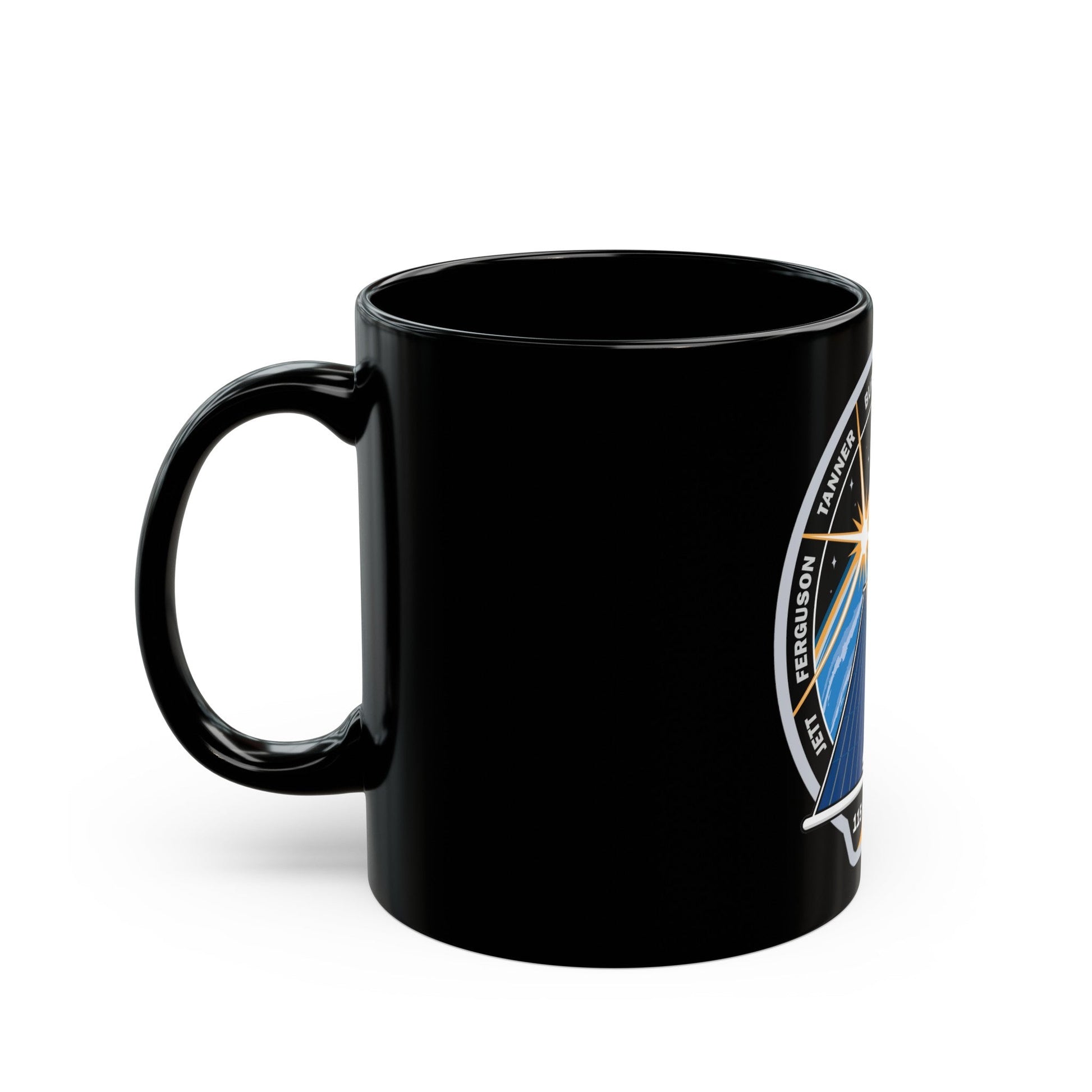 STS 115 (NASA) Black Coffee Mug-The Sticker Space