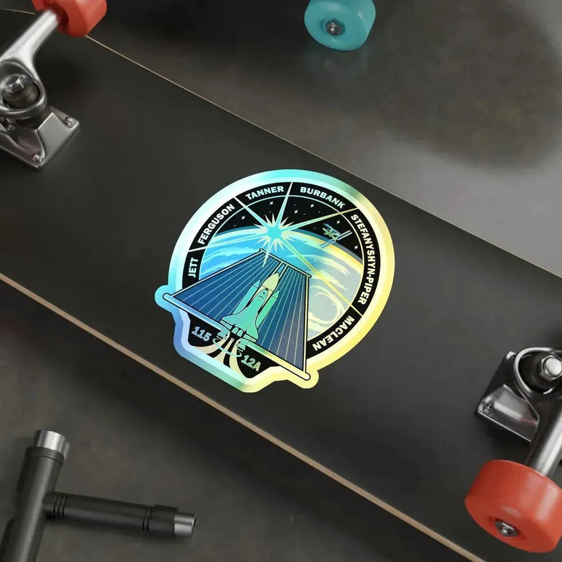 STS 115 (NASA) Holographic STICKER Die-Cut Vinyl Decal - The Sticker Space
