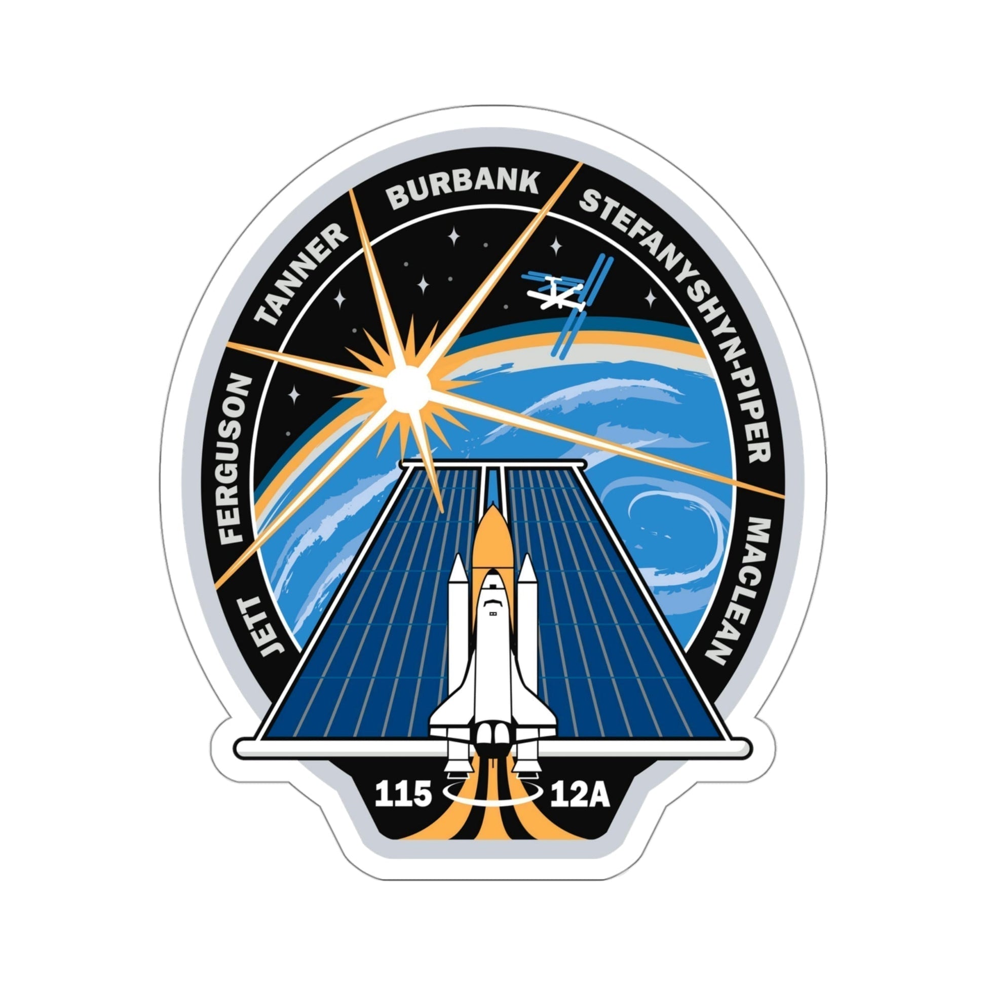 STS 115 Patch NASA STICKER Vinyl Die-Cut Decal-4 Inch-The Sticker Space