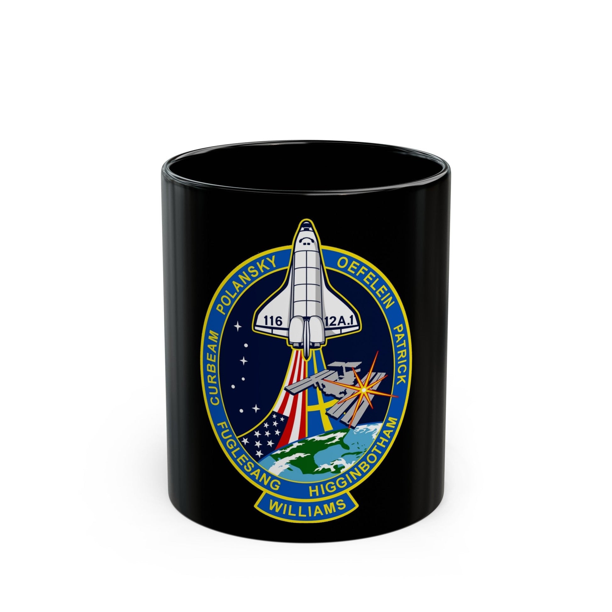 STS 116 (NASA) Black Coffee Mug-11oz-The Sticker Space