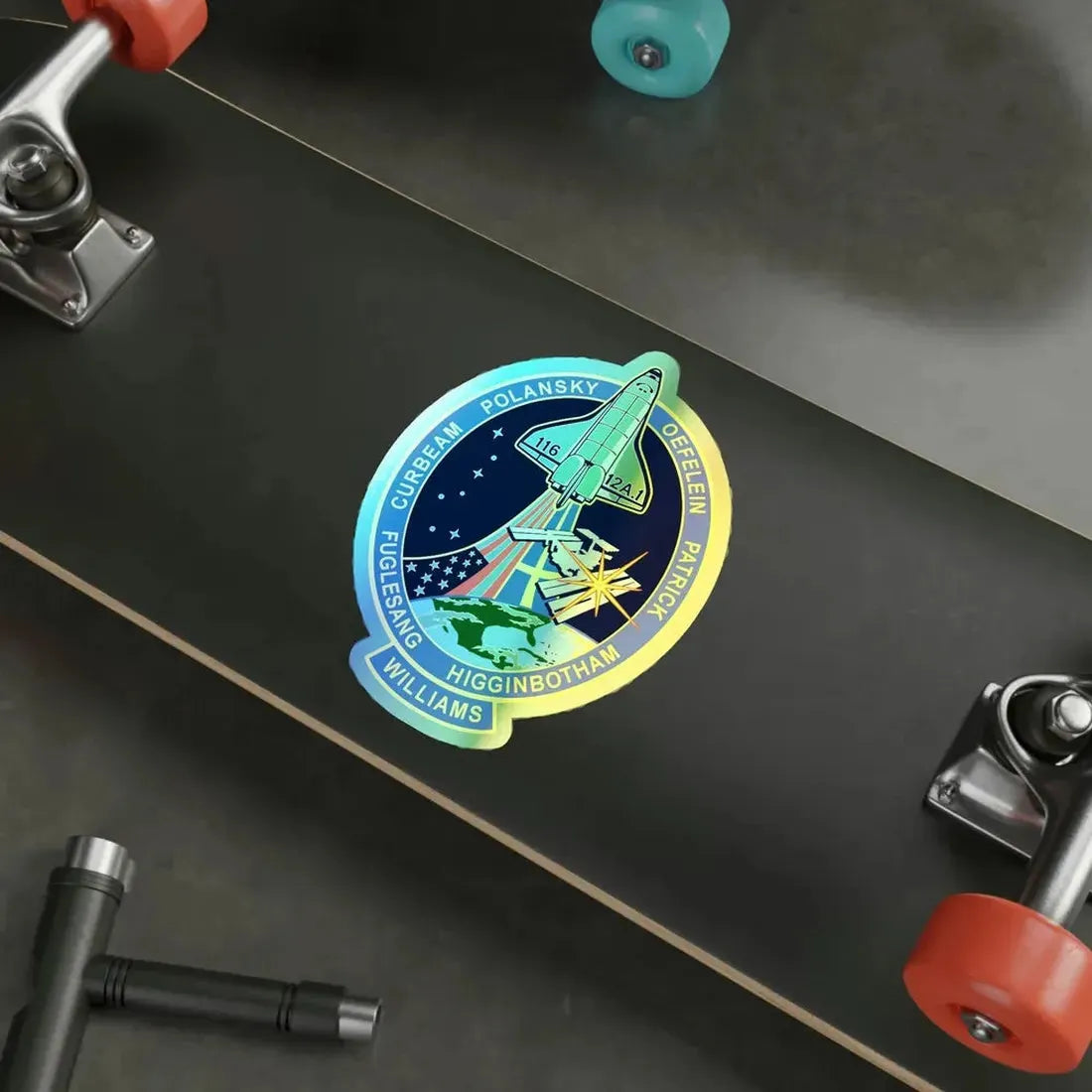 STS 116 (NASA) Holographic STICKER Die-Cut Vinyl Decal - The Sticker Space