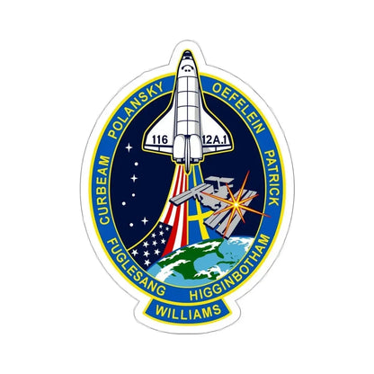 STS 116 Patch NASA STICKER Vinyl Die-Cut Decal 5 Inch - The Sticker Space