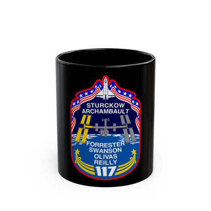 STS 117 (NASA) Black Coffee Mug-11oz-The Sticker Space