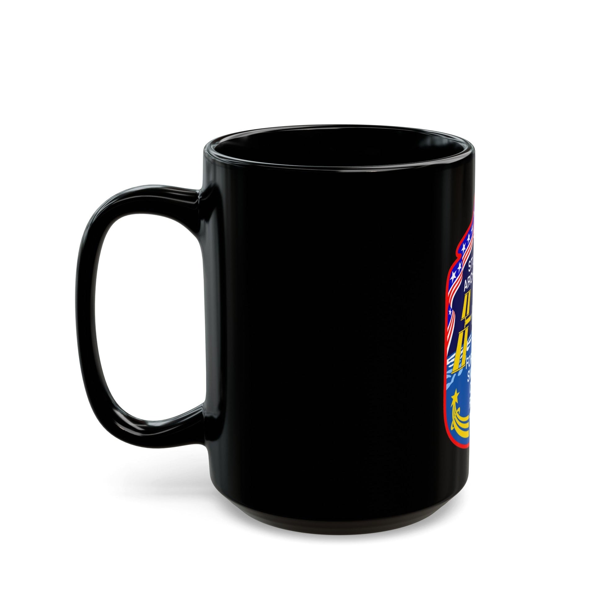 STS 117 (NASA) Black Coffee Mug-The Sticker Space