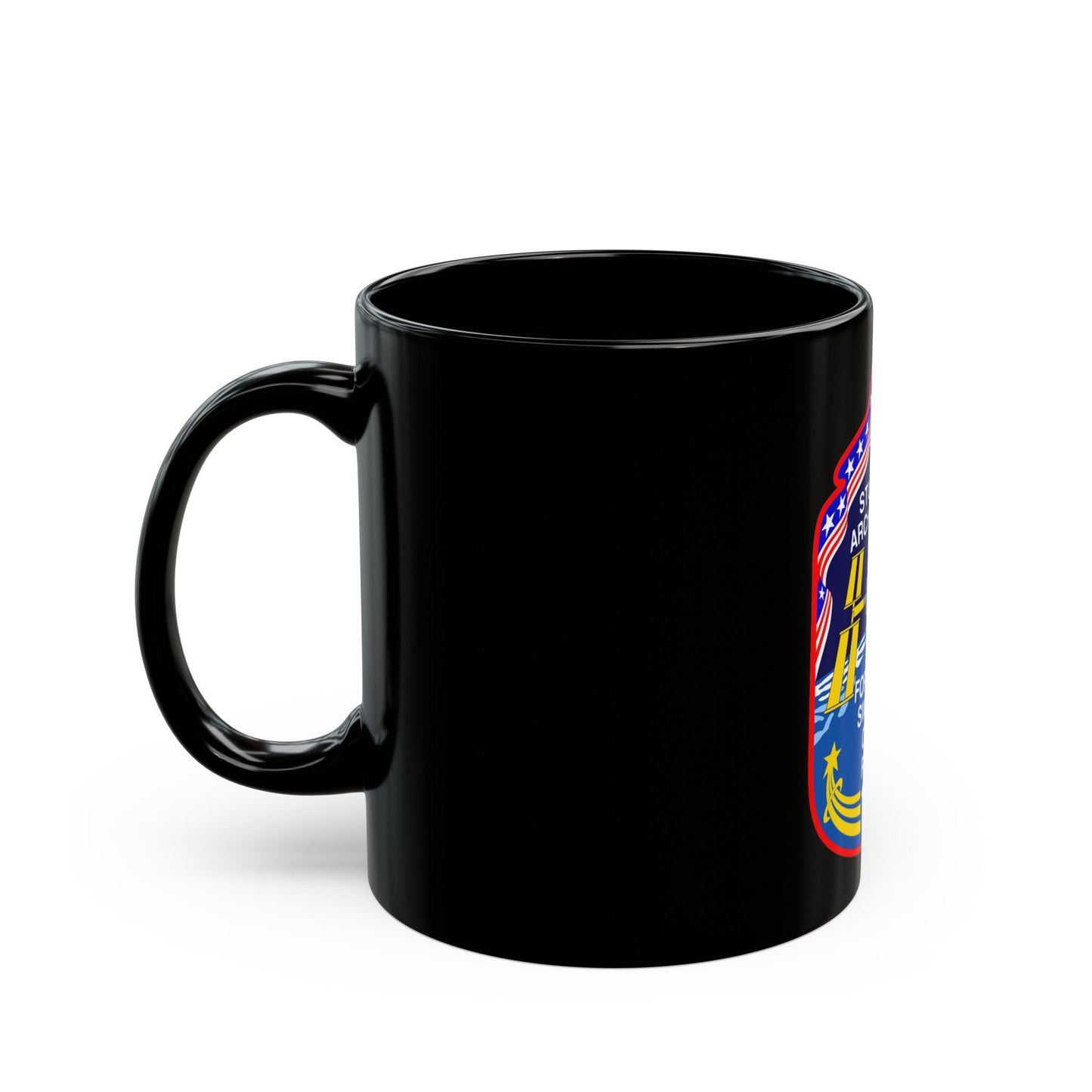 STS 117 (NASA) Black Coffee Mug-The Sticker Space