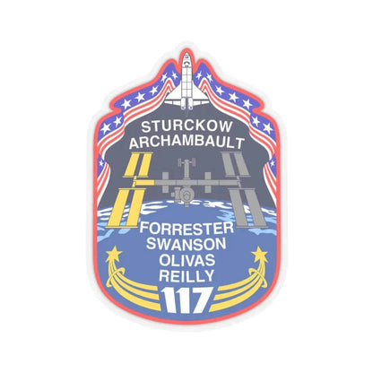 STS 117 (NASA) STICKER Vinyl Kiss-Cut Decal 3 Inch Transparent - The Sticker Space