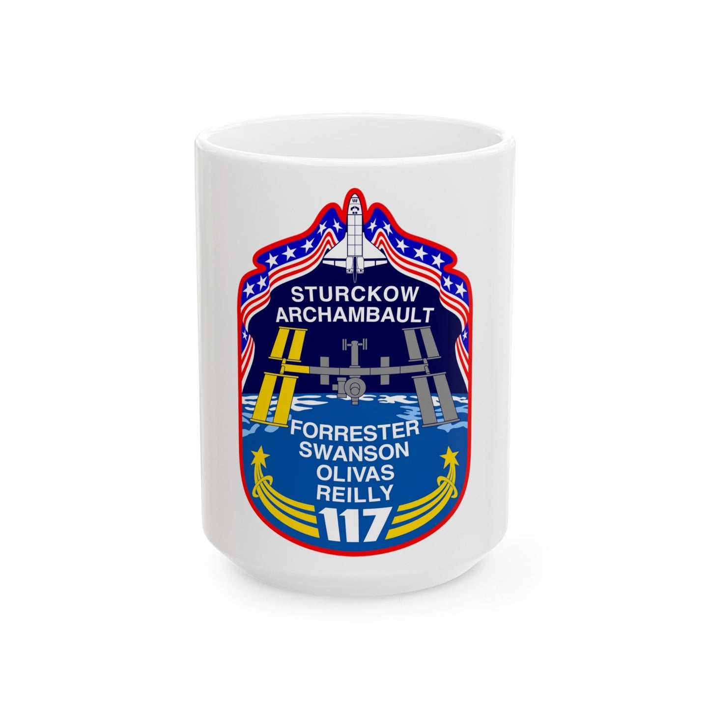 STS 117 (NASA) White Coffee Mug-15oz-The Sticker Space