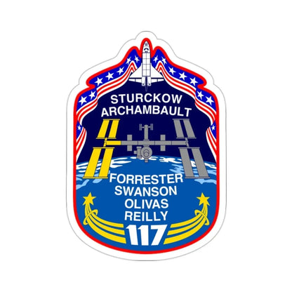STS 117 Patch NASA STICKER Vinyl Die-Cut Decal 2 Inch - The Sticker Space