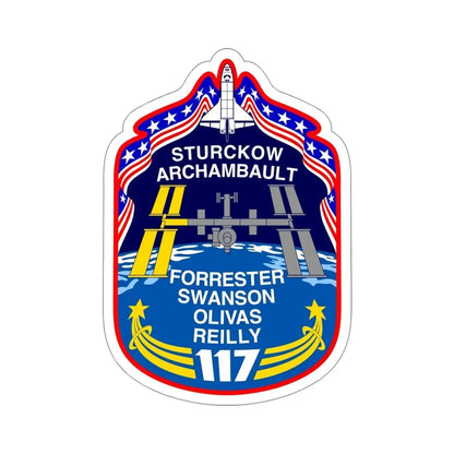 STS 117 Patch NASA STICKER Vinyl Die-Cut Decal 5 Inch - The Sticker Space