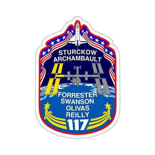 STS 117 Patch NASA STICKER Vinyl Die-Cut Decal 6 Inch - The Sticker Space