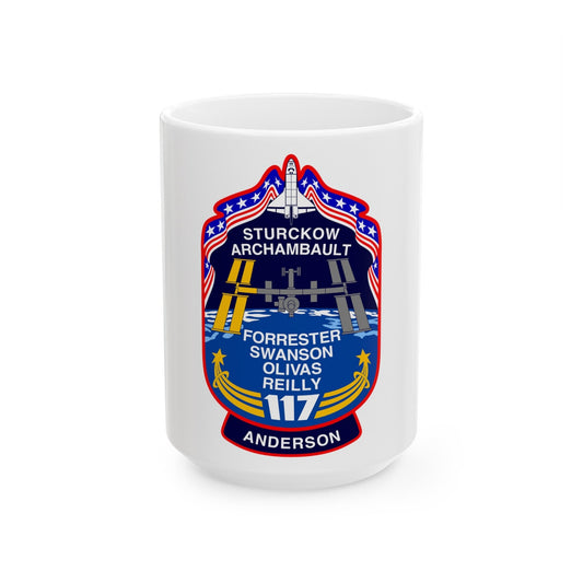 STS 117 Patch v2 NASA.png (NASA) White Coffee Mug-15oz-The Sticker Space