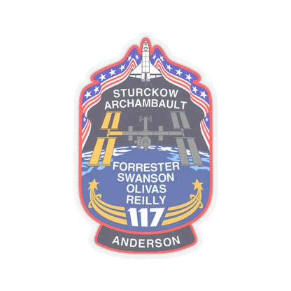 STS 117 Patch v2 NASA.png (NASA) STICKER Vinyl Kiss-Cut Decal 2 Inch Transparent - The Sticker Space