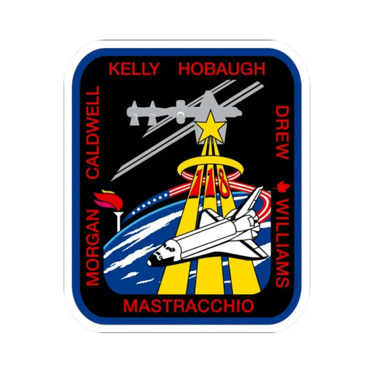 STS 118 (NASA) STICKER Vinyl Kiss-Cut Decal 2 Inch White - The Sticker Space