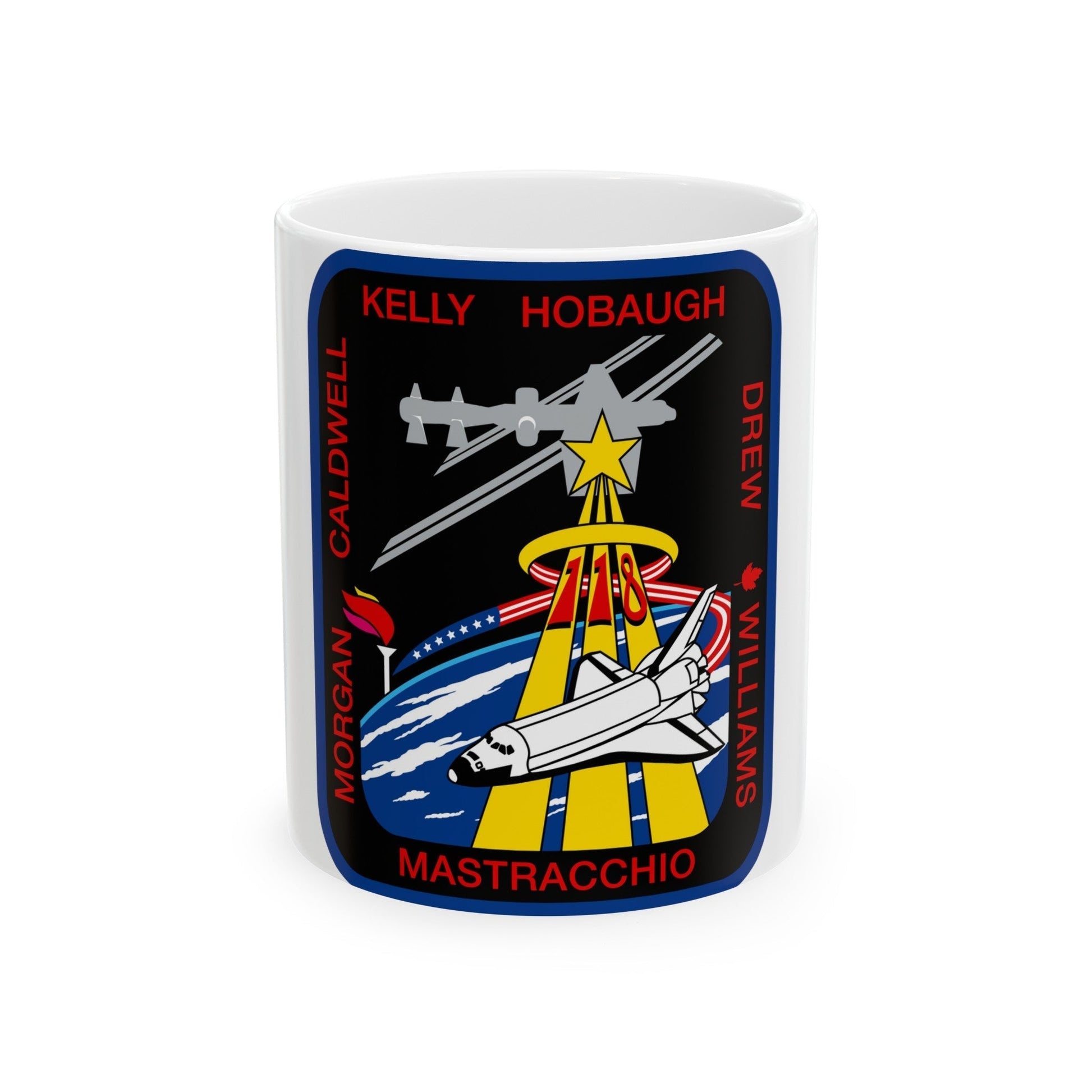 STS 118 (NASA) White Coffee Mug-11oz-The Sticker Space