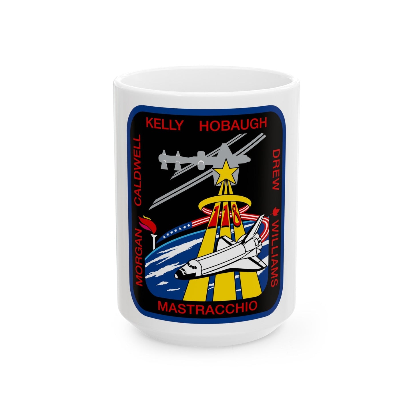 STS 118 (NASA) White Coffee Mug-15oz-The Sticker Space