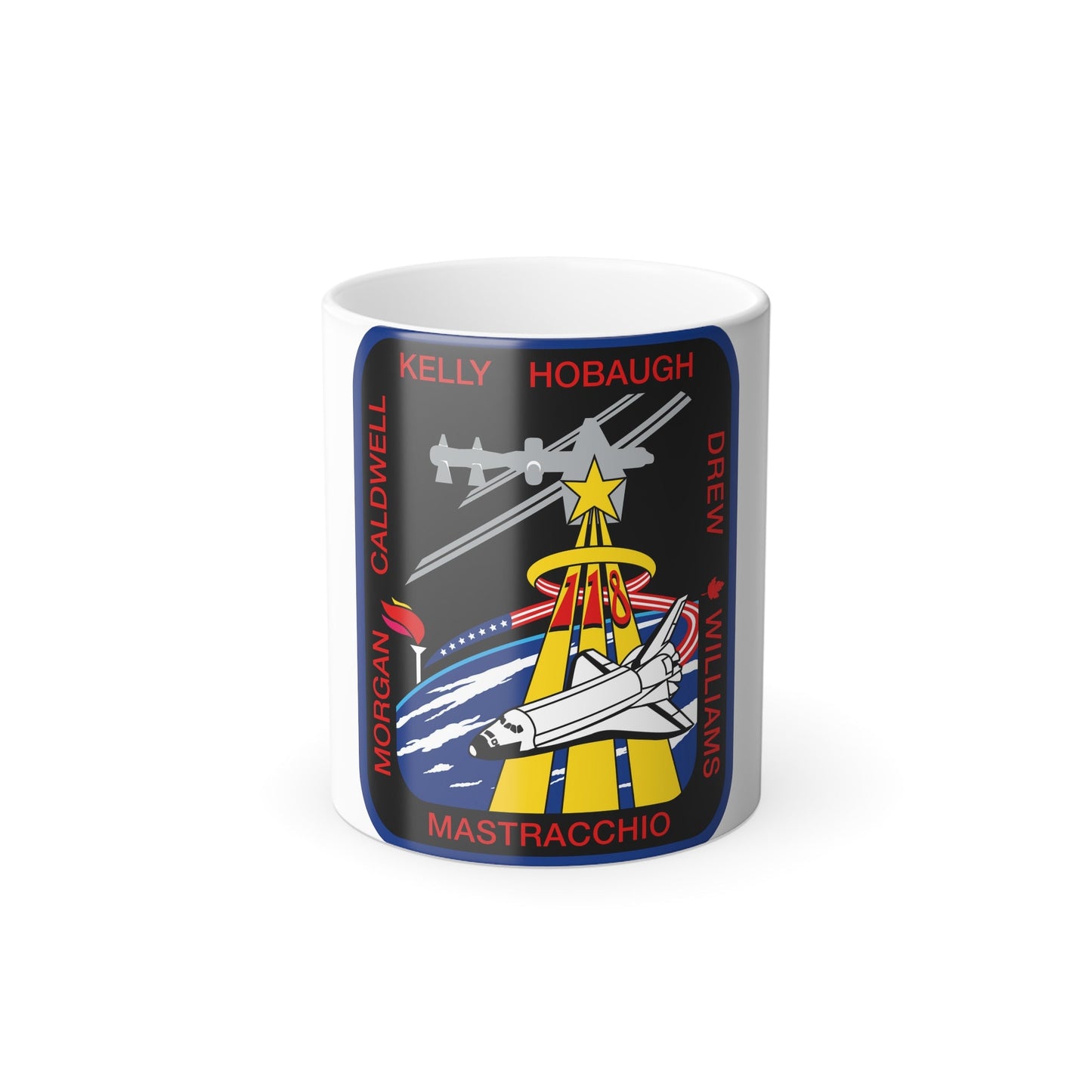 STS 118 Patch NASA - Color Changing Mug 11oz-11oz-The Sticker Space