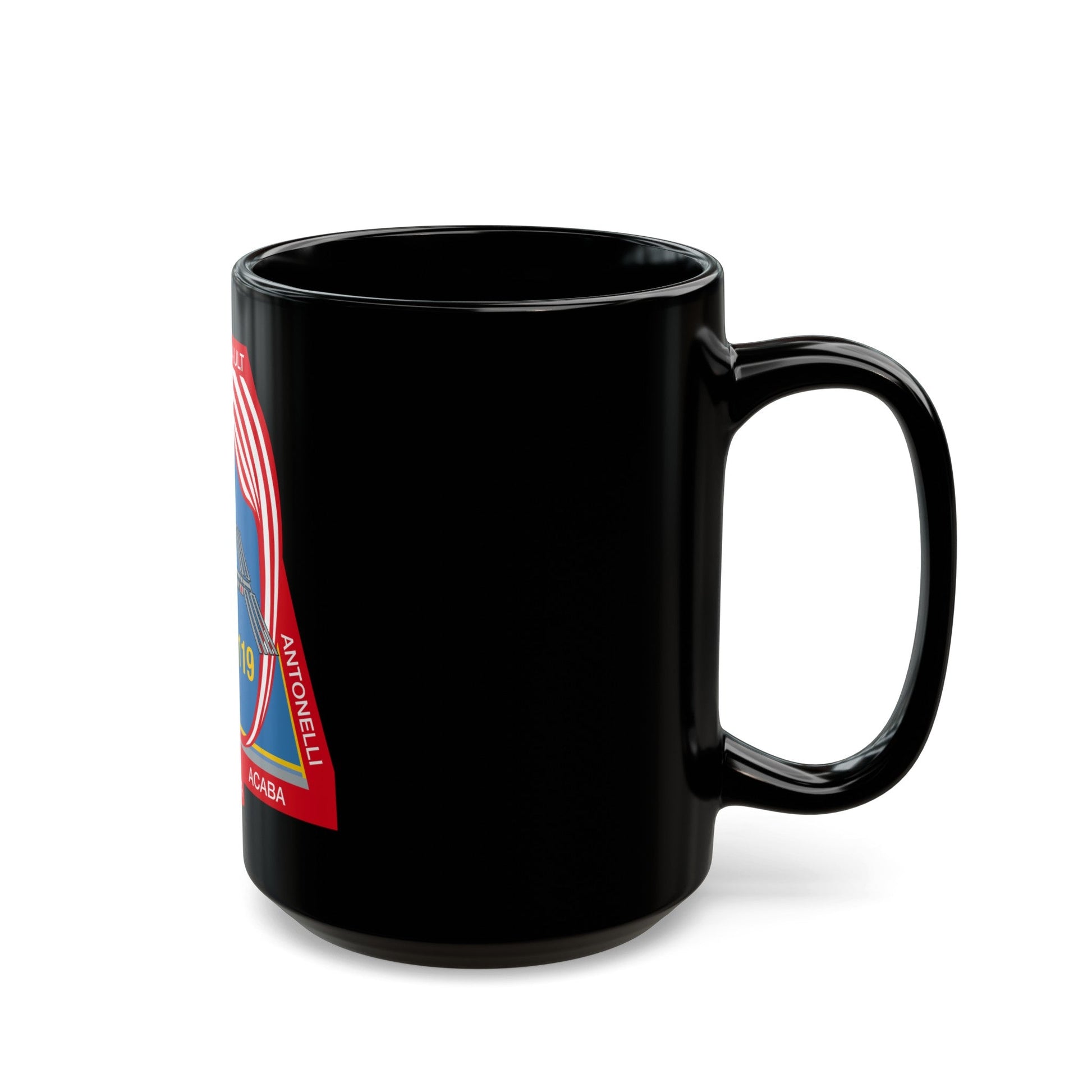 STS 119 (NASA) Black Coffee Mug-The Sticker Space