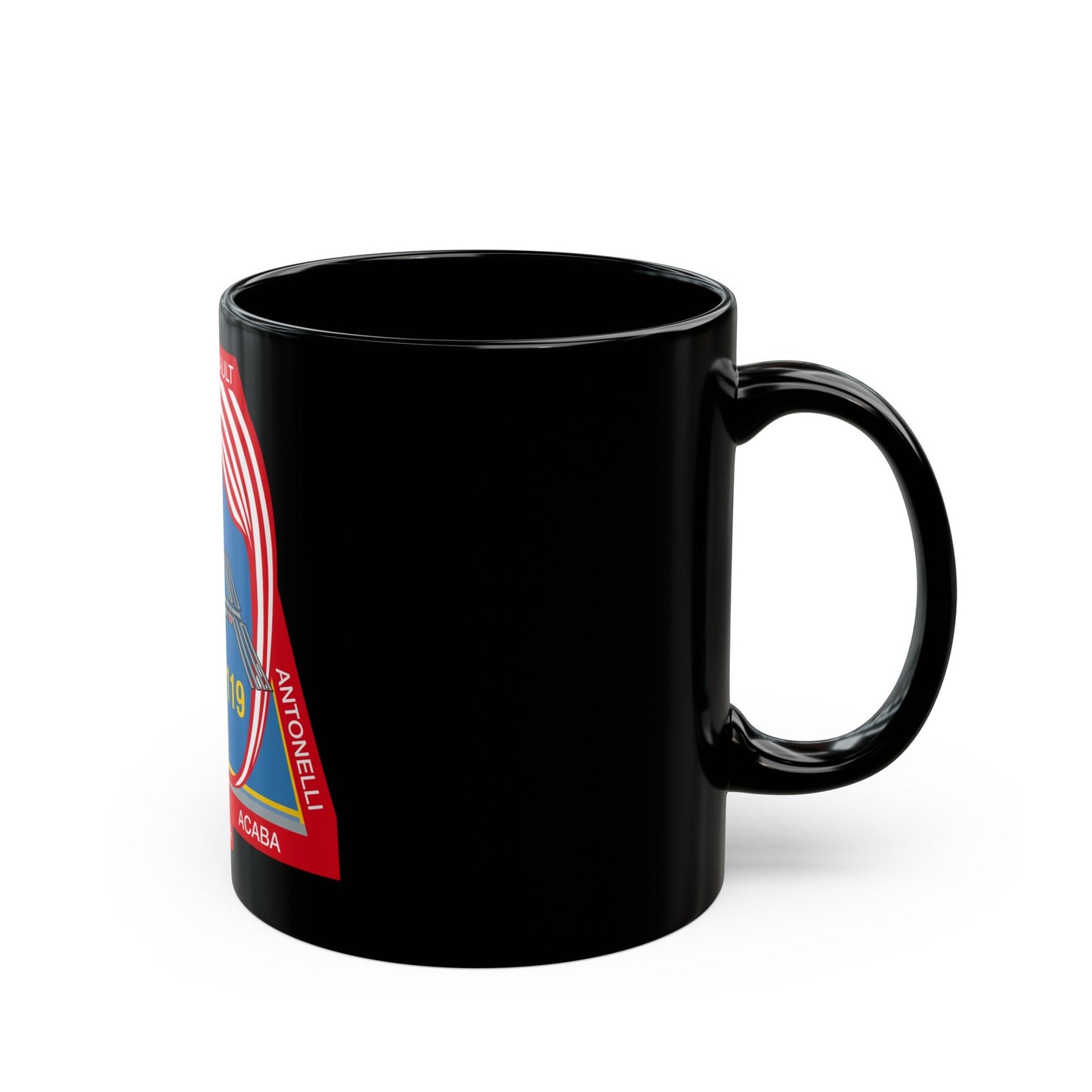 STS 119 (NASA) Black Coffee Mug-The Sticker Space