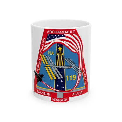 STS 119 (NASA) White Coffee Mug-11oz-The Sticker Space