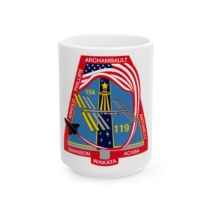 STS 119 (NASA) White Coffee Mug-15oz-The Sticker Space