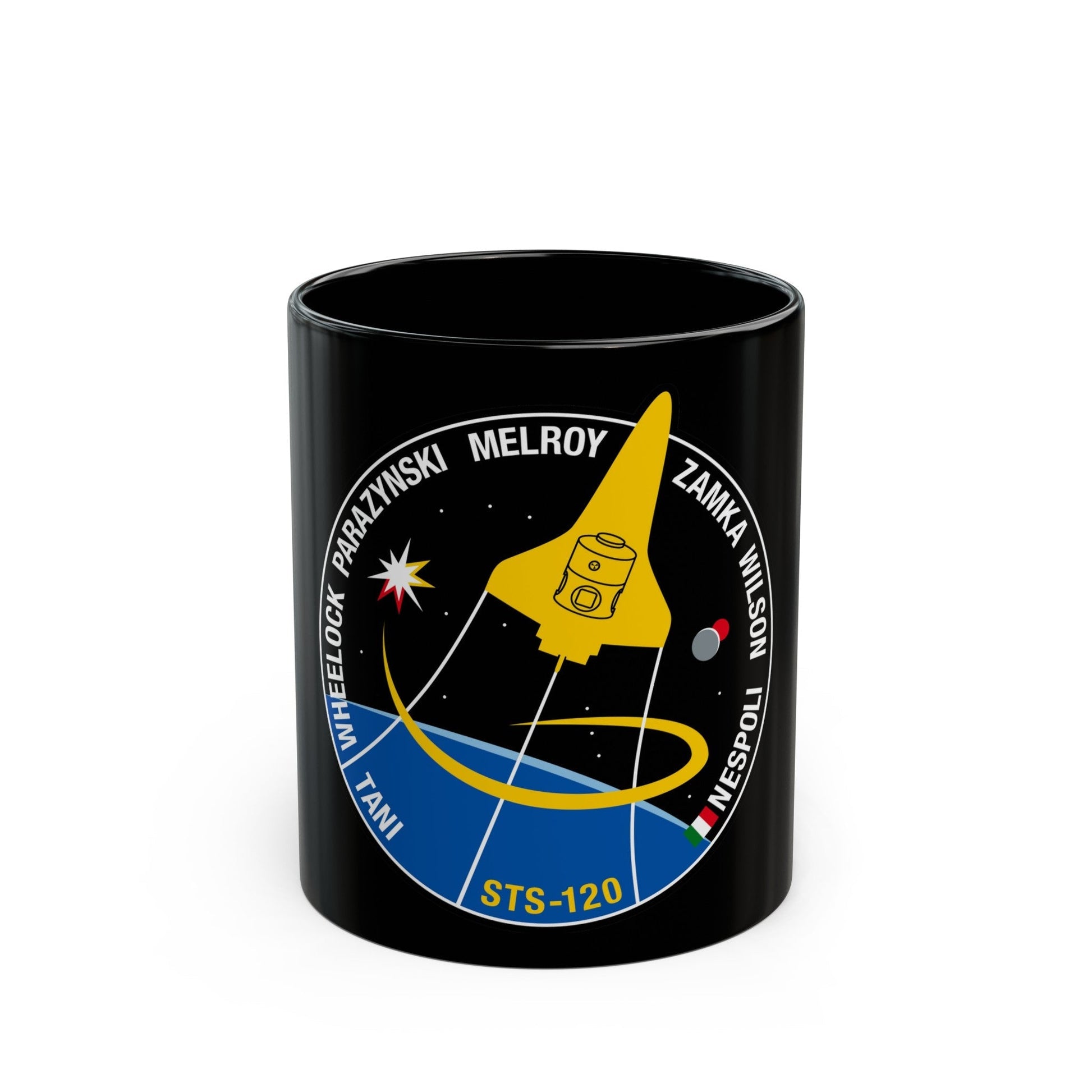 STS 120 (NASA) Black Coffee Mug-11oz-The Sticker Space