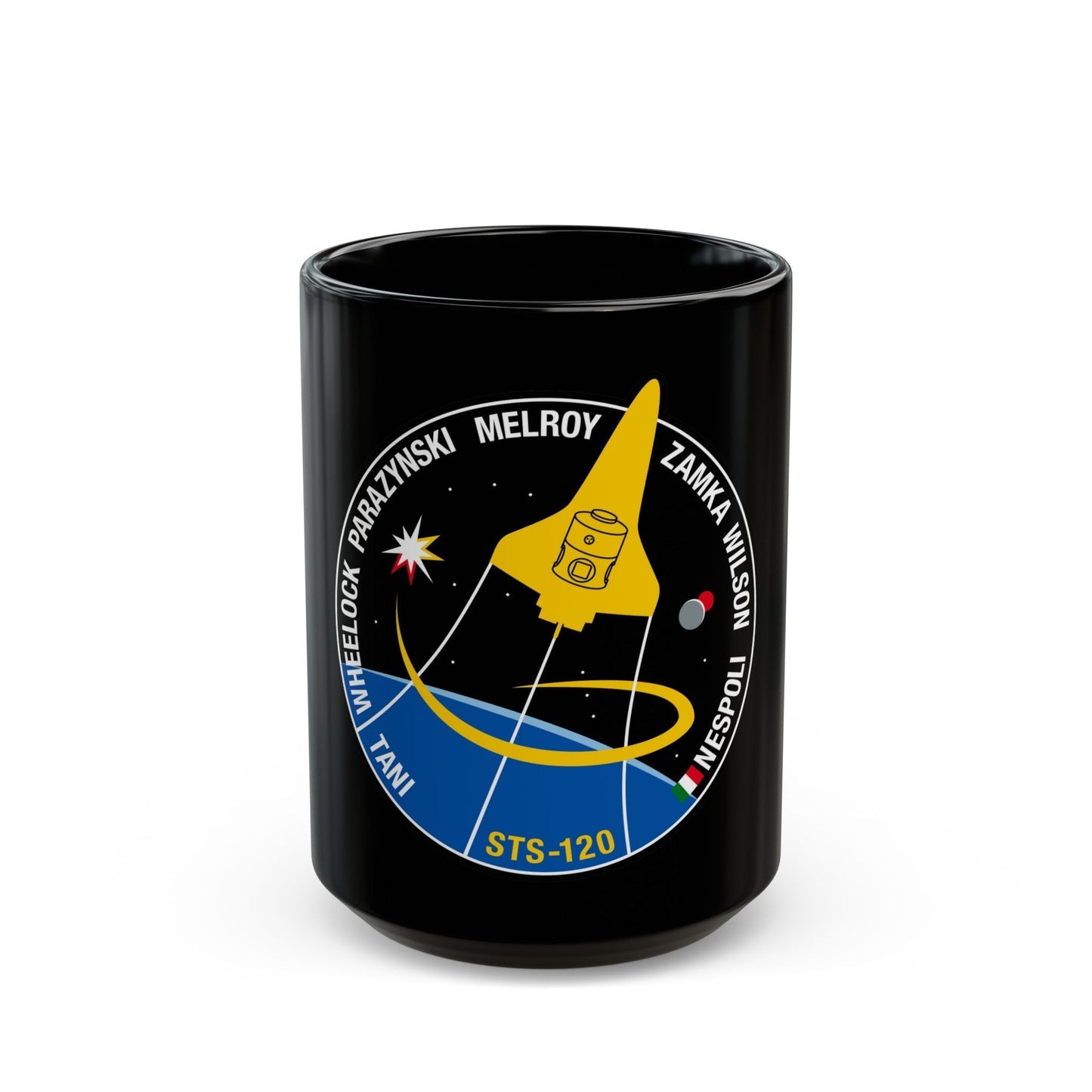 STS 120 (NASA) Black Coffee Mug-15oz-The Sticker Space