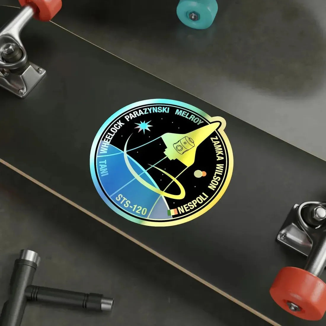STS 120 (NASA) Holographic STICKER Die-Cut Vinyl Decal - The Sticker Space