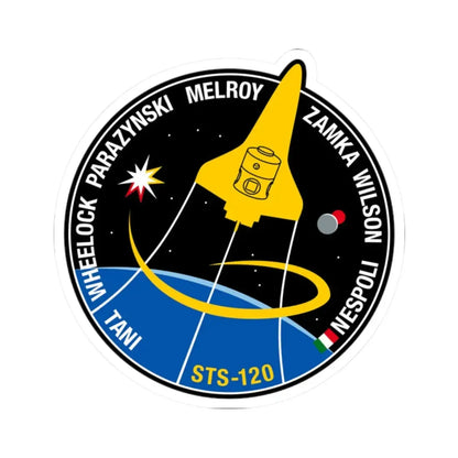 STS 120 (NASA) STICKER Vinyl Kiss-Cut Decal 2 Inch White - The Sticker Space