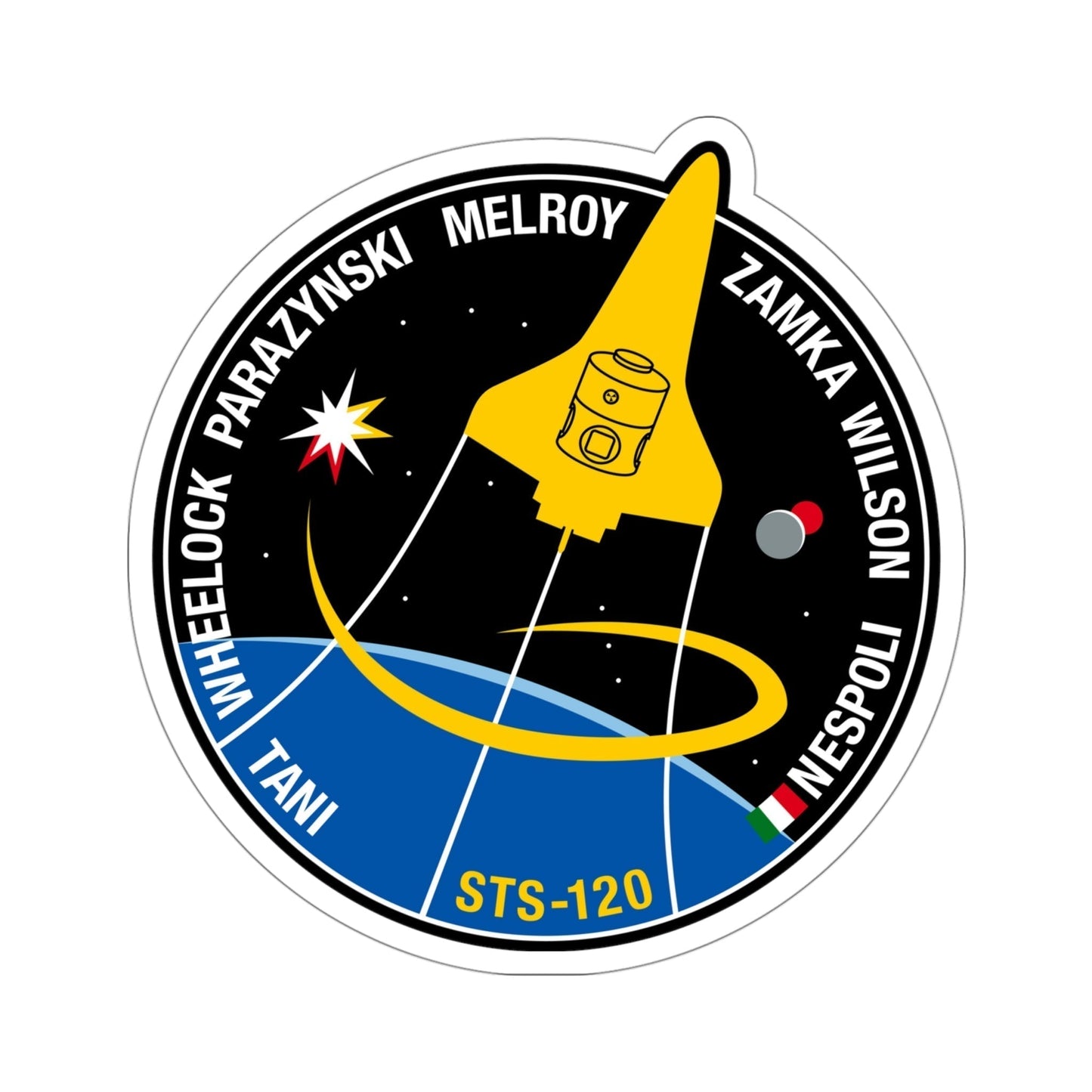 STS 120 Patch NASA STICKER Vinyl Die-Cut Decal-4 Inch-The Sticker Space