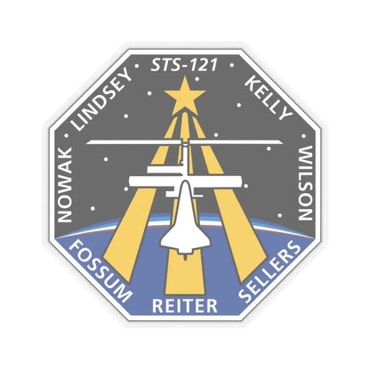 STS 121 (NASA) STICKER Vinyl Kiss-Cut Decal 4 Inch Transparent - The Sticker Space