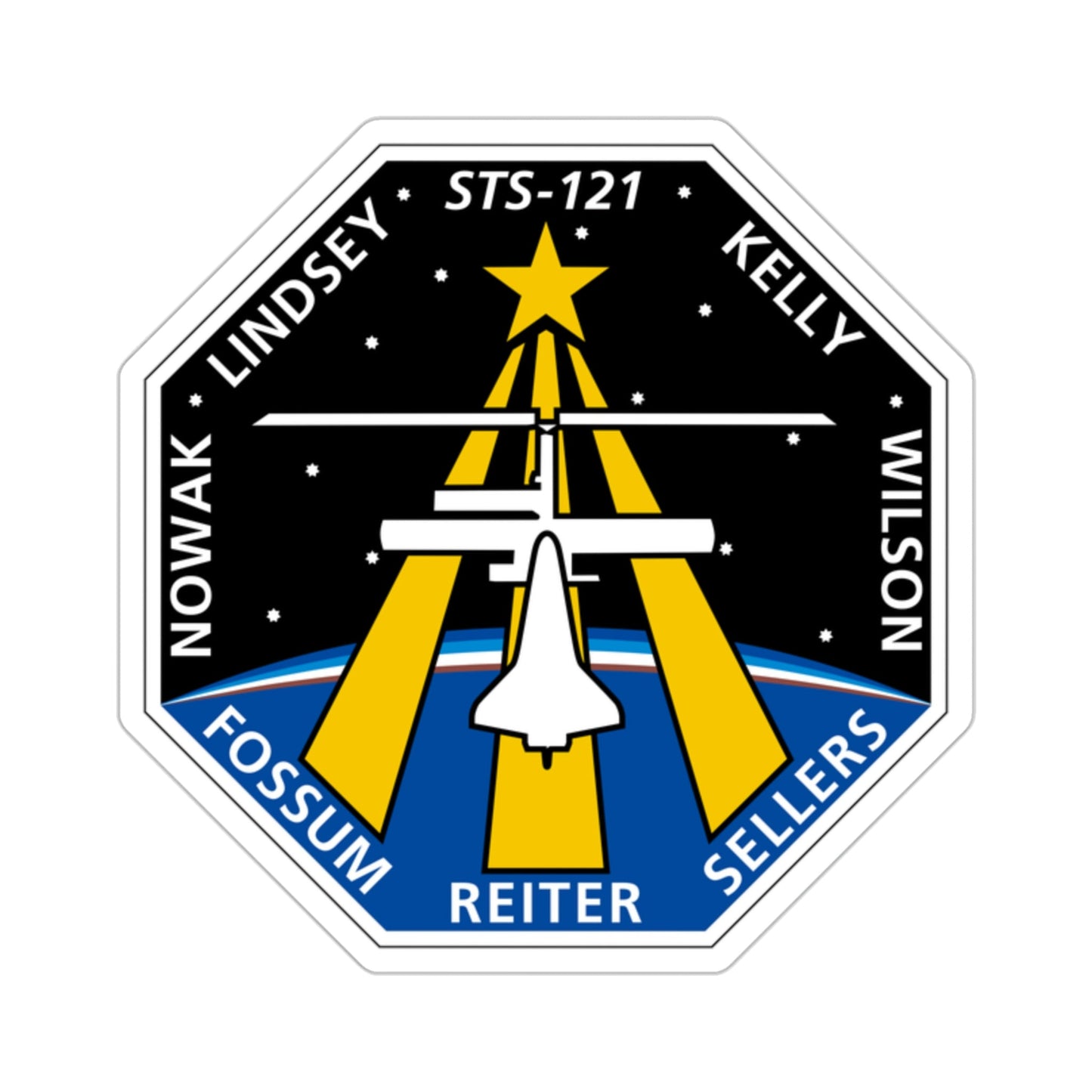 STS 121 Patch NASA STICKER Vinyl Die-Cut Decal-2 Inch-The Sticker Space