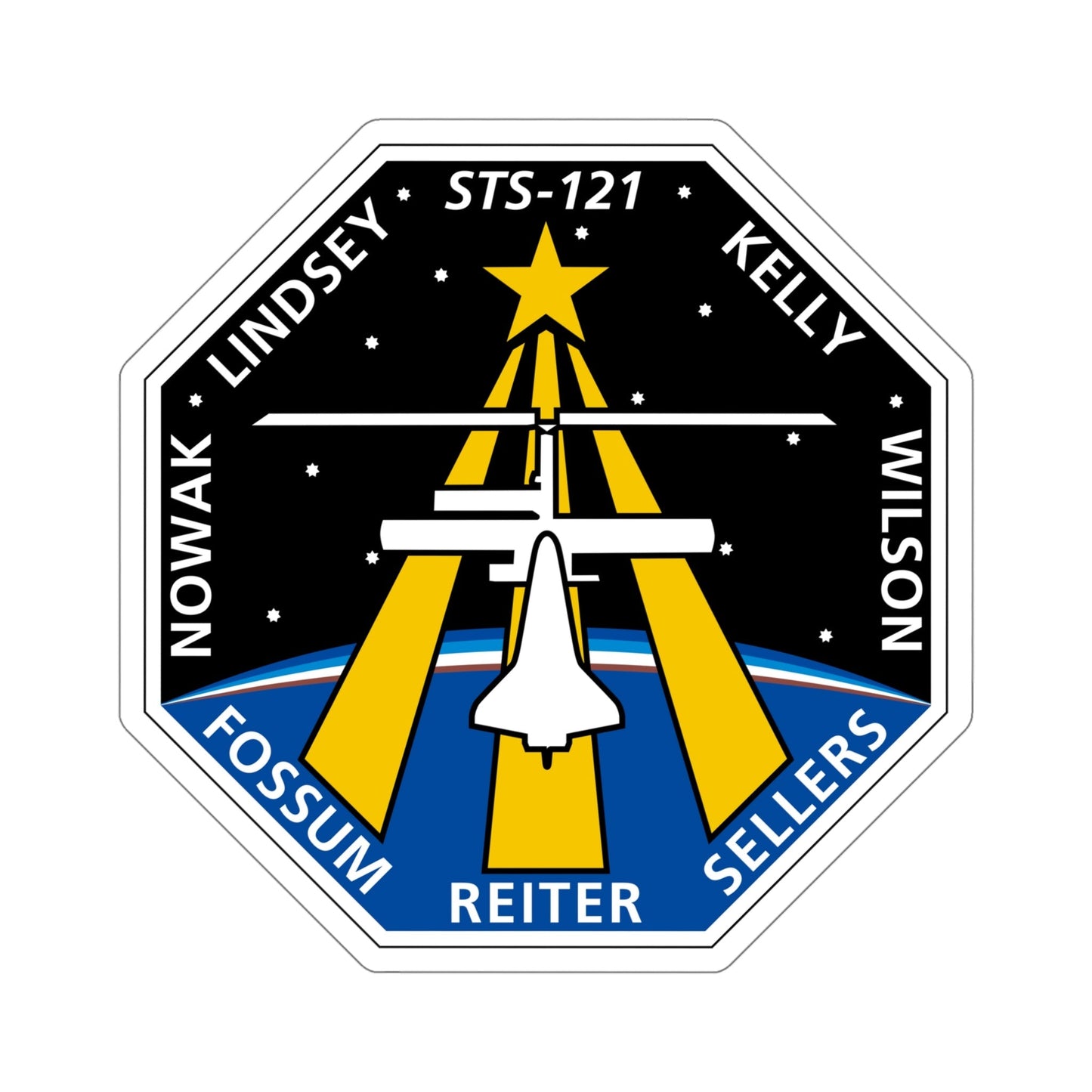 STS 121 Patch NASA STICKER Vinyl Die-Cut Decal-5 Inch-The Sticker Space