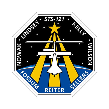 STS 121 Patch NASA STICKER Vinyl Die-Cut Decal 5 Inch - The Sticker Space