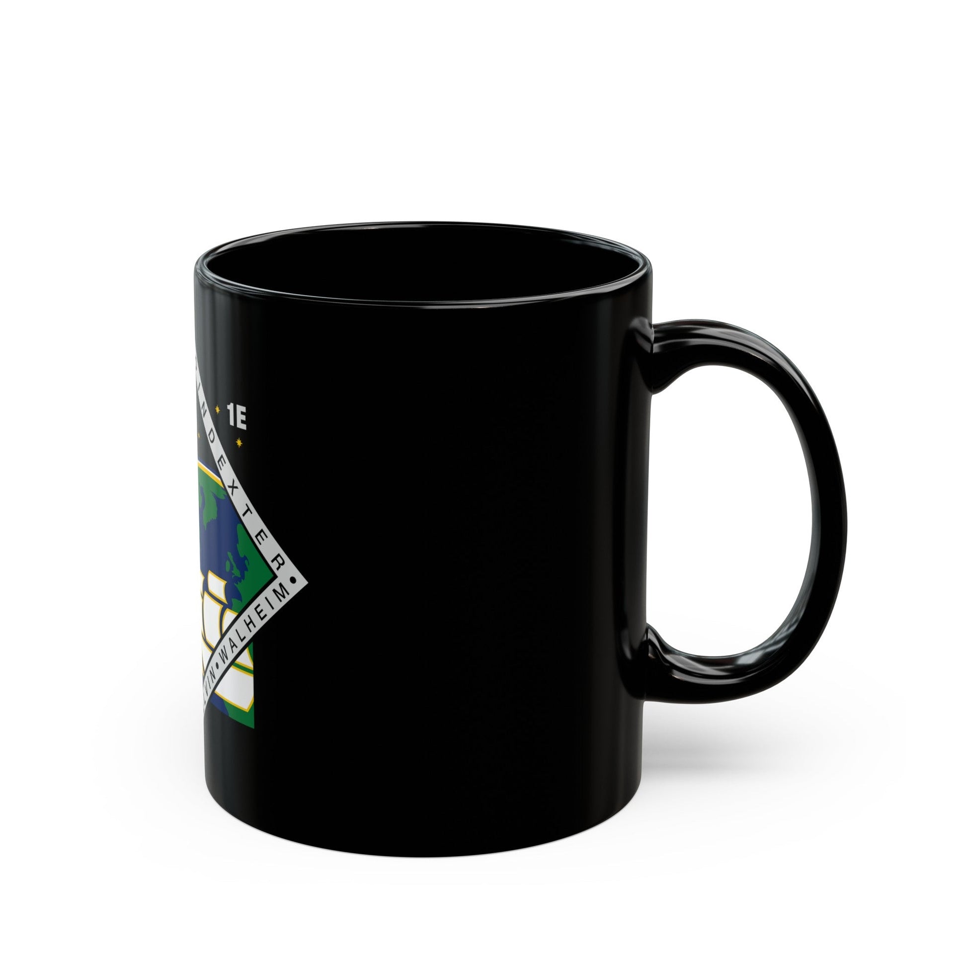 STS 122 (NASA) Black Coffee Mug-The Sticker Space