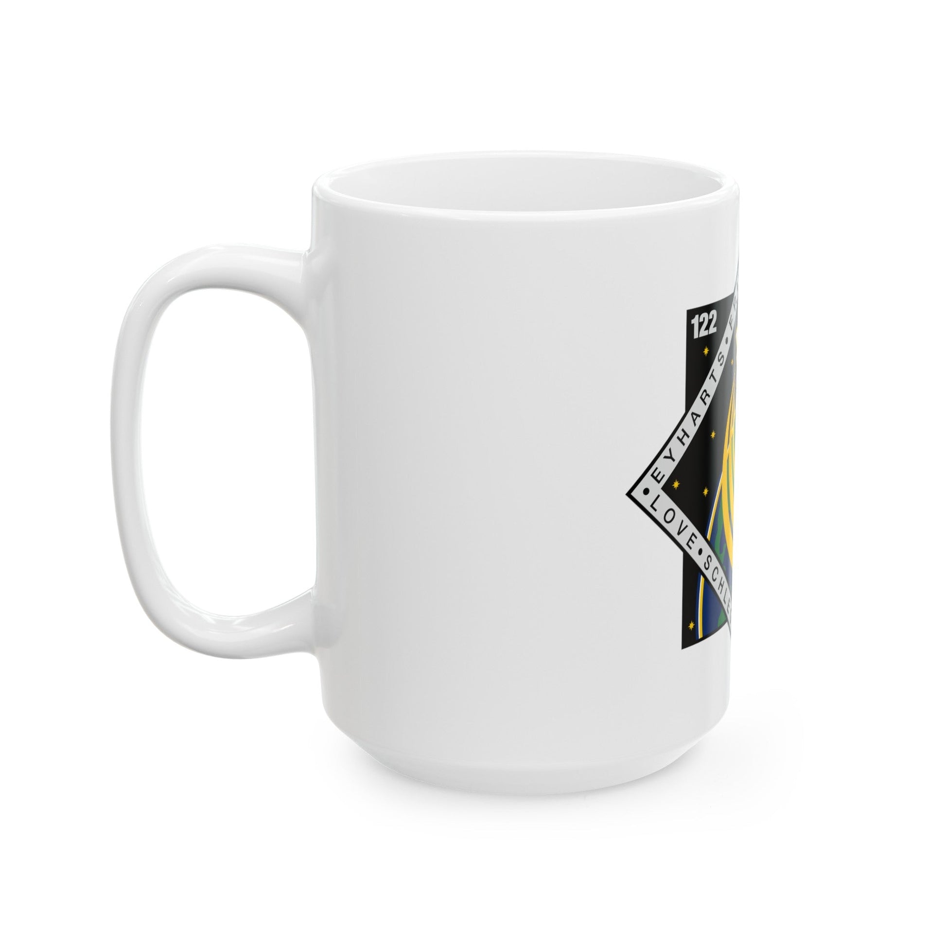 STS 122 (NASA) White Coffee Mug-The Sticker Space