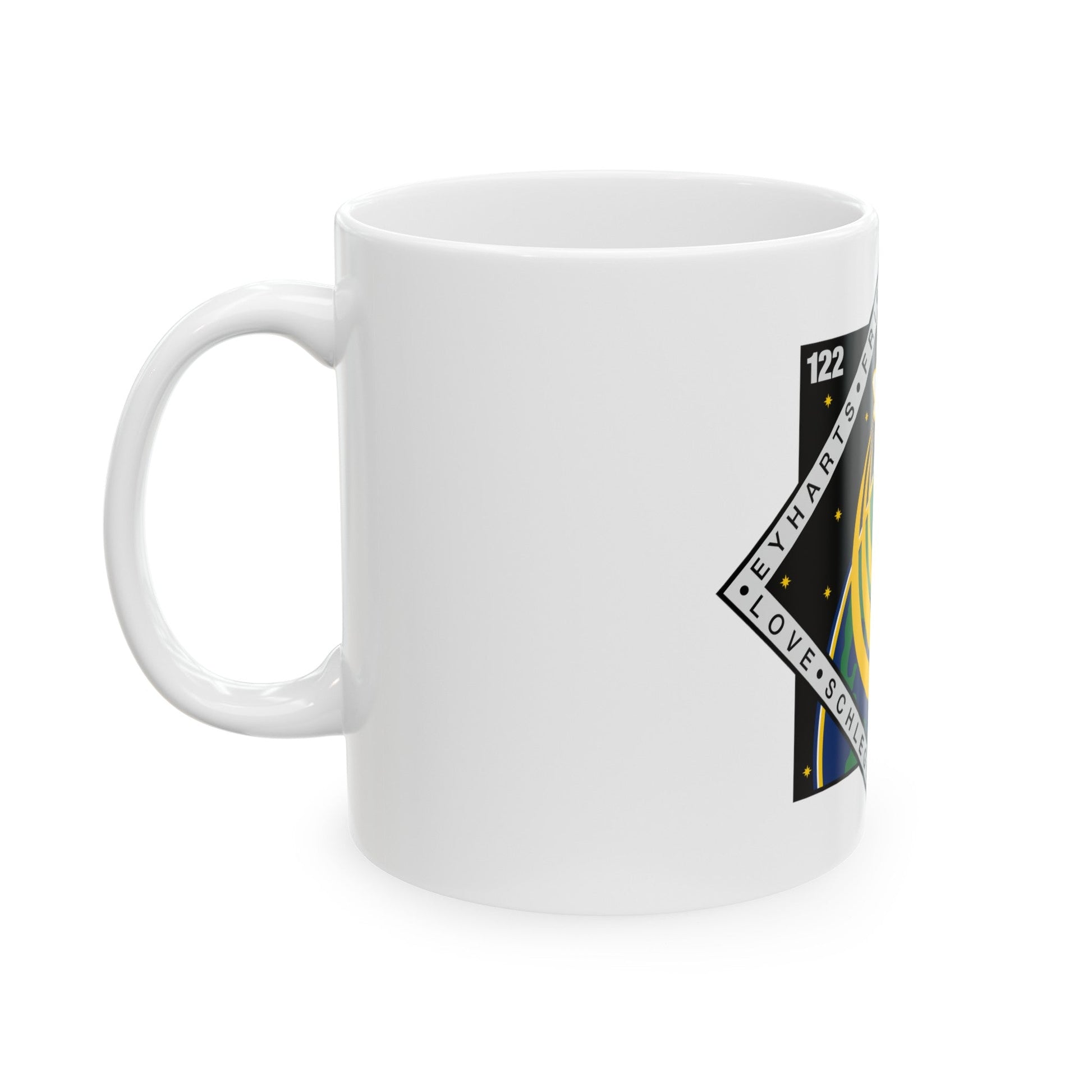 STS 122 (NASA) White Coffee Mug-The Sticker Space