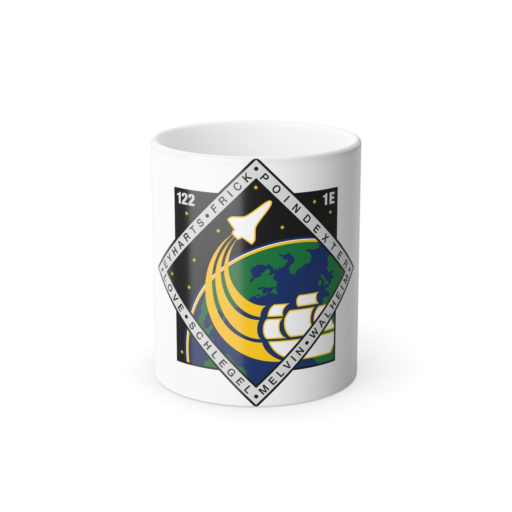 STS 122 Patch NASA - Color Changing Mug 11oz-11oz-The Sticker Space