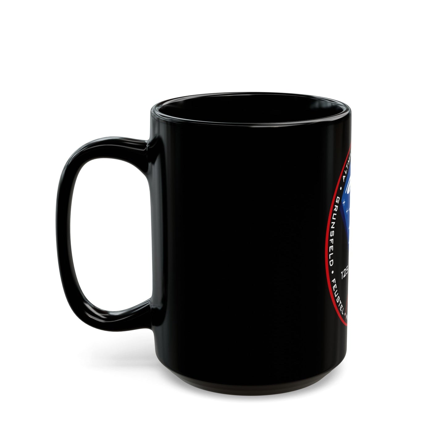 STS 125 (NASA) Black Coffee Mug-The Sticker Space