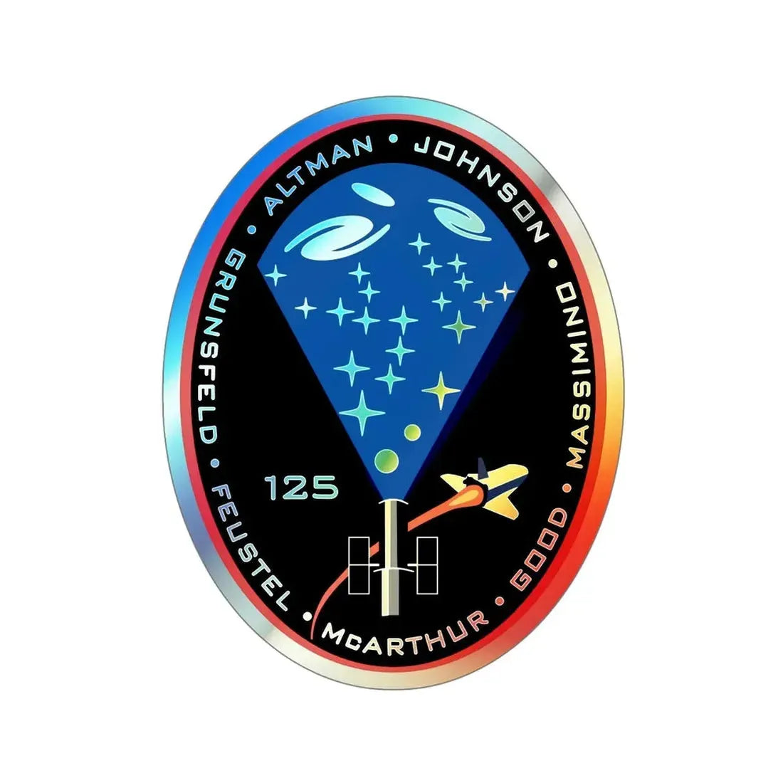 STS 125 (NASA) Holographic STICKER Die-Cut Vinyl Decal 6 Inch Holographic - The Sticker Space