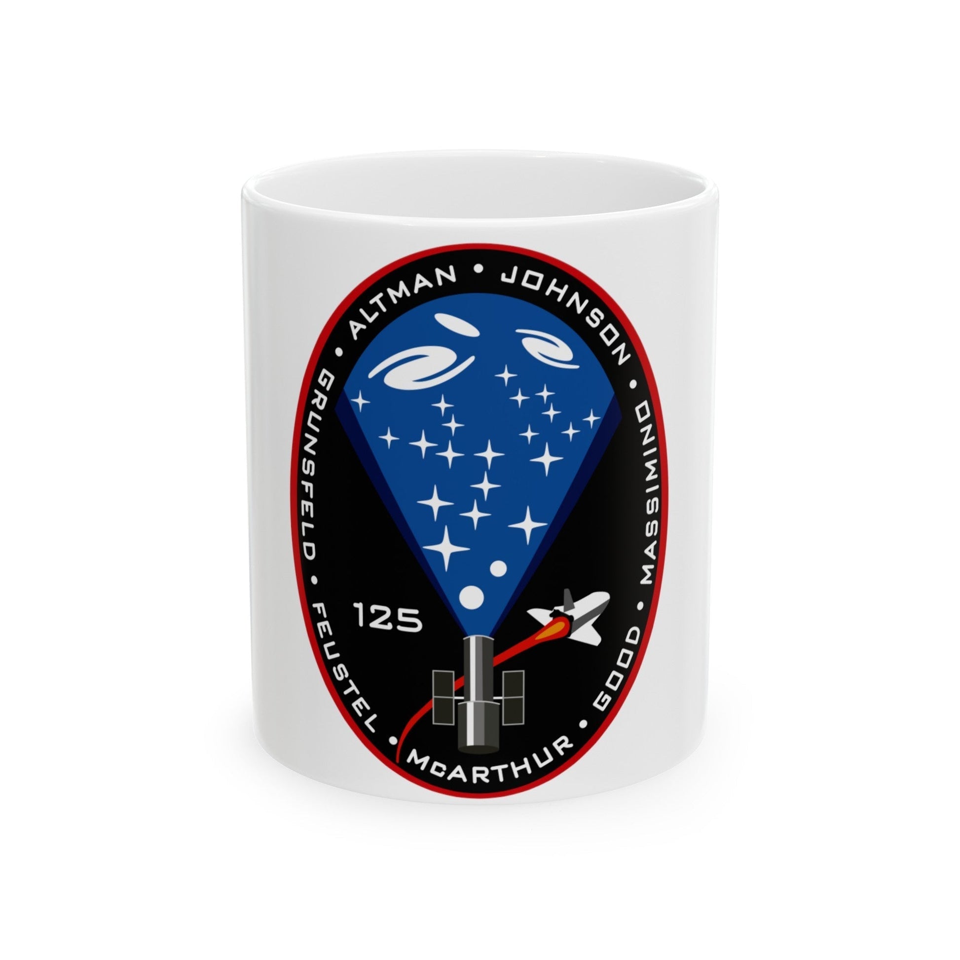 STS 125 (NASA) White Coffee Mug-11oz-The Sticker Space