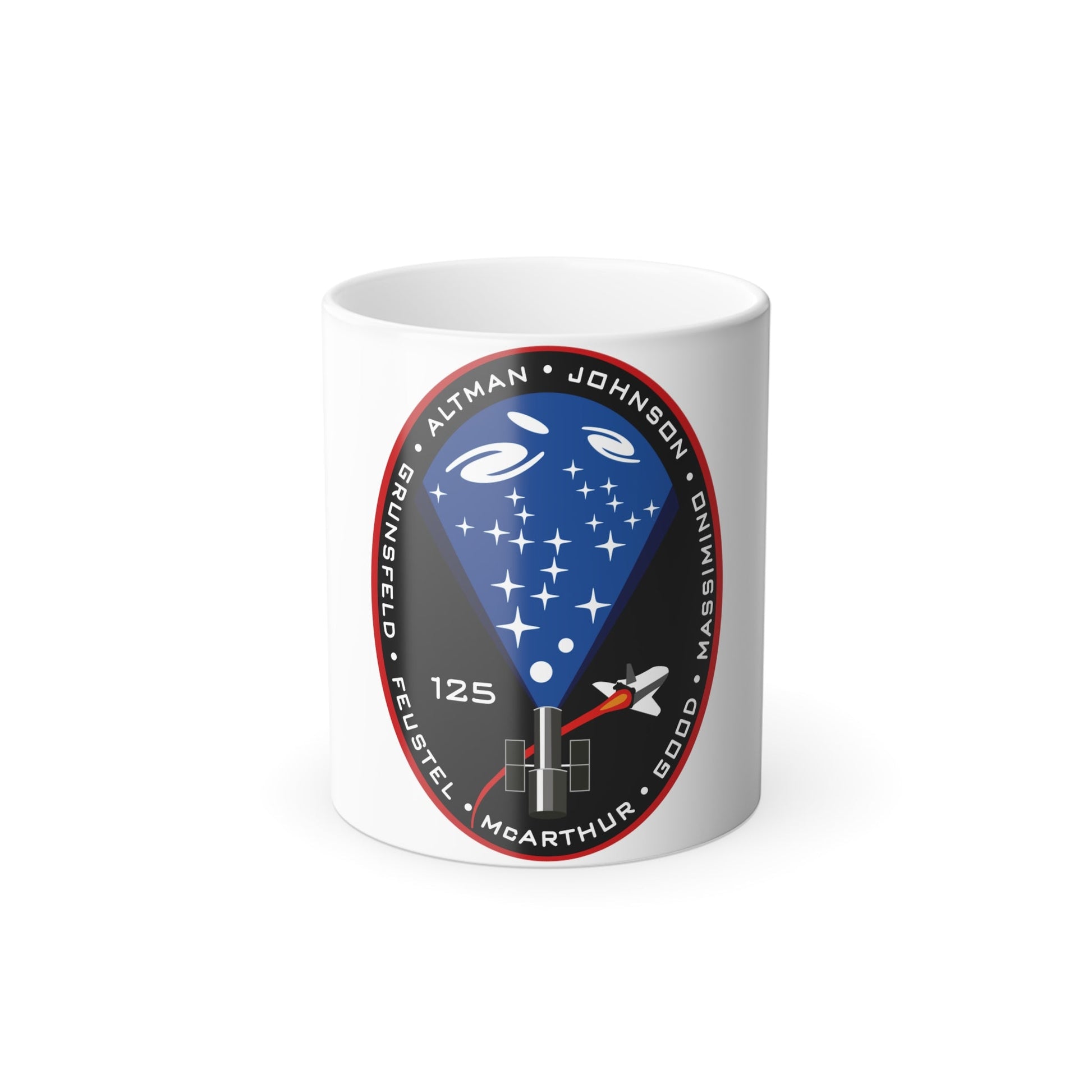 STS 125 Patch NASA - Color Changing Mug 11oz-11oz-The Sticker Space